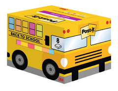 Post-It Super Sticky Pack de 8 Blocs de 90 Notas Adhesivas Reposicionables - 63.5x76mm - Paquete de Carton - Colores Surtidos