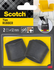 Scotch Pack de 2 Conteras de Goma - Diametro de 32mm - Color Negro