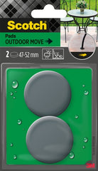 Scotch Pack de 2 Patines Deslizantes Adhesivos - Diametro de 47 a 52mm - Color Gris