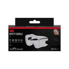 3M Classic Gafas de Seguridad - Ventilacion Indirecta - Lente Incolora - Uso Compatible con Gafas Graduadas - Goma Ajustable - Proteccion UV - Color Transparente