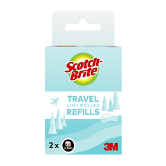 Scotch-Brite Recambios del Pack de 2 Rodillos Quitapelusas de Viaje - 30 Hojas por Rodillo - Color Negro