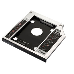 Ewent Adaptador Disco Duro de 7mm para Unidad Optica de 9.5mm en Portatil - Velocidad de Transferencia hasta 6 Gbps - Compatible con Acer, ASUS, HP, Fujitsu - Color Plata