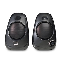 Ewent Altavoces Estereos de Sobremesa de 10W - Alimentacion USB - Jack de 3.5mm - Control de Volumen - Color Negro