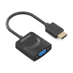 Aisens Conversor HDMI a SVGA - HDMI A/M - SVGA/H - 15cm - Color Negro