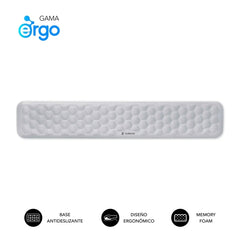 Subblim Ergo Airpadding ReposamuÃ±ecas para Teclado - Espuma Viscoelastica 65D - Tejido AirMesh Transpirable - Base Antideslizante - Color Plata