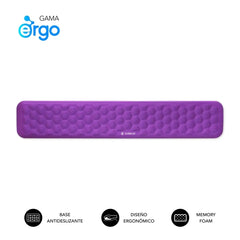 Subblim Ergo Airpadding ReposamuÃ±ecas para Teclado - Espuma Viscoelastica 65D - Tejido AirMesh Transpirable - Base Antideslizante - Color Lila