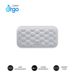 Subblim Ergo Airpadding ReposamuÃ±ecas para Raton - Espuma Viscoelastica 65D - Tejido AirMesh Transpirable - Base Antideslizante - Color Plata