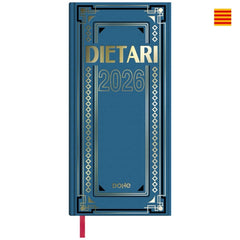 Dohe Dietario Anual Dos Tercios en Catalan - Dia Pagina - Fabricado en Geltex con Carton Contracolado - TamaÃ±o 14.5x31cm - Colores Surtidos Aleatorios