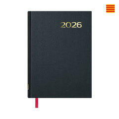 Dohe Sintex Agenda Anual en Catalan - Dia Pagina - Viernes, Sabado y Domingo misma Pagina - TamaÃ±o 14x20cm - Color Negro