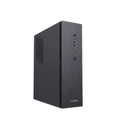 Coolbox T370 Slim Caja Torre MicroATX - TamaÃ±o Disco Soportado 2.5" - USB-A 3.2 Gen1, USB-C 3.2 Gen1 y Audio HD - Fuente de Alimentacion 500W - Color Negro