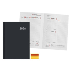 Ingraf Paris Agenda Anual en Catalan - Semana Vista - TamaÃ±o 15x21cm - Color Negro