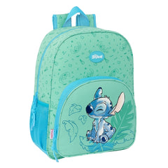 Safta Stitch Aloha Mochila - Adaptable a Carro - Asa de Mano - 33x42x14cm - Color Verde