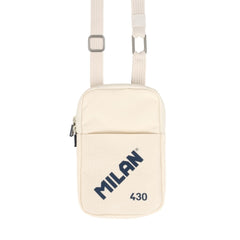 Milan Coleccion 430 Bolso PequeÃ±o Bandolera - TamaÃ±o Bolso 19x2.3x12.8cm - Cierre de Cremallera - Mosqueton de Aluminio - Color Beige
