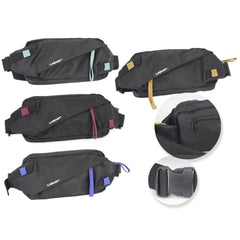 Lagart Smart Bandolera/Riñonera - 3 Bolsillos - Cinta Ajustable - Fabricada en Nylon Impermeable - Medidas 24x12x5cm - Color Negro con Detalles en Color
