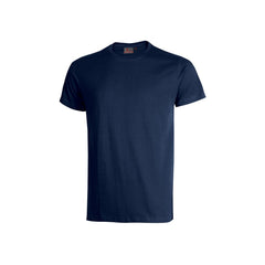 Upower Figi Camiseta de Trabajo de Algodon Cardado - Talla M - Suave y Duradera, Cuello Elastico Acanalado, Cinta Para-Sudor, Proteccion DPI1 - Color Azul Marino