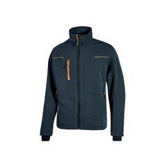 Upower Pluton Chaqueta de Tela Resistente - Talla S - Suave, Repelente al Agua, Transpirable, Bolsillos Practicos, Capuchon Retractil, PuÃ±os a Prueba de Viento, Proteccion DPI1 - Color Azul Marino