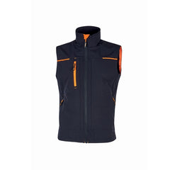 Upower Saturn Chaleco de Tela Resistente - Talla 2XL - Suave para la Piel, Repelente al Agua, Transpirable, Secado Rapido, Bolsillo para Celular, Detalles Reflectantes, Proteccion DPI1 - Color Azul Marino