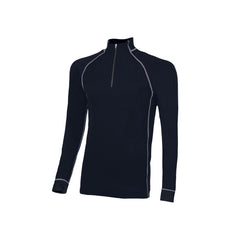 Upower Makalu Camiseta de Trabajo Tecnica - Talla 4XL - Cuello Alto con Cremallera, Costuras Planas Antirritacion, Material Transpirable - Color Azul Marino