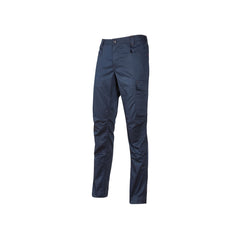 Upower Bravo Top Winter Pantalones de Trabajo Invernales - Talla L - Algodon Elastizado, Triple Costura, Multibolsillos, Cintura Elastizada, Slim-Fit, Proteccion DPI1 - Color Azul Oscuro Westlake