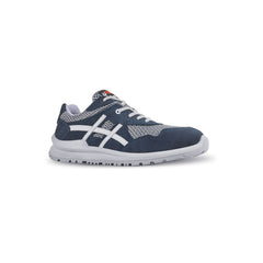 Upower Alain S Calzado de Seguridad Bajos - Talla 41 - Empeine de Gamuza, MESH Ultra-Transpirable, Puntal de Aluminio, Antideslizante, Suela PU/PUTR, Proteccion S1PS FO SR - Color Azul/Gris