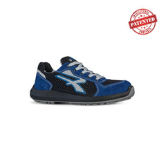Upower Sky S ESD Calzado de Seguridad Bajos - Talla 41 - Puntera de Aluminio, Suela Antideslizante, Nailon Ultraflexible, Gamuza Suave, Proteccion S1PS FO SR - Color Azul/Negro