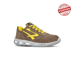 Upower Adventure S ESD Calzado de Seguridad Bajos - Talla 37 - Gamuza Perforada, Puntera de Aluminio, Antideslizante, Proteccion S1PS FO SR - Color Beige/Amarillo