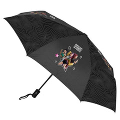 Safta K-Pop Demon Hunters Energy Paraguas Automatico - Plegable - Cupula con 8 Paneles - Diametro de 58cm - Asa Engomada - Poliester - Color Negro