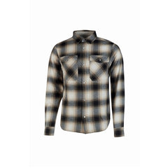 Upower Cedar Camisa de Trabajo Hombre - Talla L - Alto Rendimiento Termico, Franela Suave a Cuadros, Bolsillos con Botones Perlados, Proteccion DPI1, DiseÃ±o con Pliegues en el Dorso - Color Chocolate