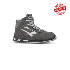 Upower Infinity S ESD Calzado de Seguridad Altos - Talla 47 - Cuero Nubuck, Puntera de Aluminio, Hidrofugos, Antiarrugas, Antideslizantes, Suela de Poliuretano, Proteccion S3S CI FO SR - Color Gris