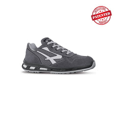 Upower Push S ESD Calzado de Seguridad Bajos - Talla 43 - Parte Superior de Nailon Ultraflexible y Gamuza Suave, Puntera de Aluminio, Suela Antideslizante, Proteccion S1PS FO SR - Color Gris