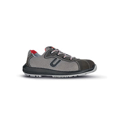 Upower Coal S Calzado de Seguridad Ligeros - Talla 47 - Gamuza Perforada, Transpirables, Puntal AirToe Composite, Antideslizantes, Proteccion S1PS FO SR - Color Gris