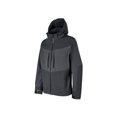 Upower Verve Chaqueta Tecnica - Talla XL - Softshell Resistente, Interior Micro-Fleece con Grafeno, Capucha Desmontable, Repelente a Liquidos, Cremallera Waterproof - Color Gris