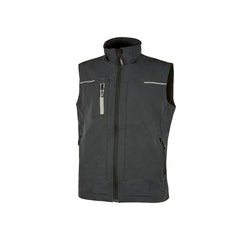 Upower Saturn Chaleco Resistente y Suave - Talla 2XL - Repelente al Agua, Transpirable, Bolsillos Practicos, Detalles Reflectantes, Proteccion DPI1 - Color Gris Asfalto