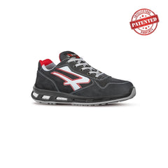 Upower Dharma S ESD Calzado de Seguridad Bajos - Talla 38 - Cuero Nubuck Resistente, Puntera de Aluminio, Hidrofugos, Antiarrugas, Antideslizantes, Proteccion S3S CI FO SR - Color Gris Oscuro