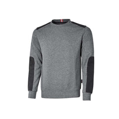 Upower Ryke Sudadera Cepillada Cuello Redondo - Talla 4XL - Bolsillo Antebrazo, Refuerzos Antidesgaste, Elementos Reflectantes, Proteccion DPI1 - Color Gris Meteorito