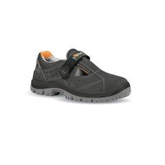 Upower Magic L Calzado de Seguridad Bajos - Talla 37 - Empeine en Gamuza Perforado, Puntal en Acero, Suela Antideslizante PU/PU, Lamina Ergonomica, Proteccion S1P FO SR - Color Gris Oscuro