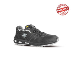 Upower Face S ESD Calzado de Seguridad Bajos - Talla 46 - Cuero Nubuck, Puntera de Aluminio, Hidrofugos, Antiarrugas, Antideslizantes, Suela PU/PU, Proteccion S3S CI FO SR - Color Gris Oscuro