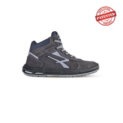 Upower Merak Plus S ESD Calzado de Seguridad Altos - Talla 39 - Cuero Nubuck Resistente, Puntera de Aluminio, Hidrofugos, Antiarrugas, Suela Antideslizante, Proteccion S3S CI FO SR - Color Gris Oscuro