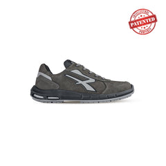 Upower Avion Plus S ESD Calzado de Seguridad Altos - Talla 37 - Cuero Nubuck Resistente, Puntera de Aluminio, Hidrofugos, Antiarrugas, Suela Antideslizante, Proteccion S3S CI FO SR - Color Gris Oscuro