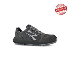 Upower Rigel S ESD Calzado de Seguridad Bajos - Talla 37 - Gamuza Perforada, Puntera de Aluminio, Antideslizante, Suela PU/PU High Rebound, Proteccion S1PS FO SR - Color Gris Oscuro