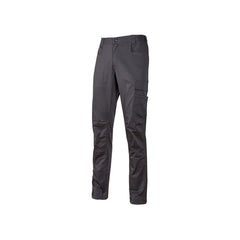 Upower Bravo Top Winter Pantalones de Trabajo Invernales - Talla 5XL - Algodon Elastizado, Triple Costura, Multibolsillos, Cintura Elastizada, Slim-Fit, Proteccion DPI1 - Color Gris Oscuro