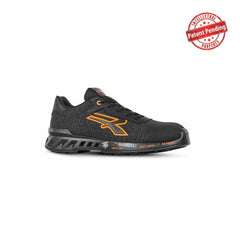 Upower Bruce S ESD Calzado de Seguridad Super Ligeros - Talla 38 - Nylon Transpirable, Proteccion Anti-Abrasion, Suela Antideslizante, Anti-Perforacion, Puntera AirToe Aluminium, S1PS FO SR - Color Gris/Naranja