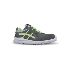 Upower Kimi S Calzado de Seguridad Bajos - Talla 42 - Empeine de Gamuza Transpirable, Puntal de Aluminio, Anti-Pinchazos, Antideslizante, Suela PU/PUTR, Proteccion S1PS FO SR - Color Gris/Verde