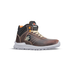 Upower Ken S Calzado de Seguridad Altos - Talla 41 - Cuero Pull-Up Hidrofugo, Puntal de Aluminio, Anti-Pinchazos, Suela Antideslizante PU/PUTR GRIP, Proteccion S3S FO SR - Color Marron