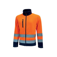 Upower Boing Chaqueta Polar con Cremallera Completa - Talla 3XL - Bolsillos con Cierre, Rayas Reflectantes, Proteccion DPI2, Durabilidad Hasta 50 Lavados - Color Naranja Fluorescente
