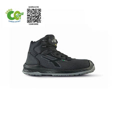Upower Land UK S ESD Calzado de Trabajo Carbon Neutral - Talla 46 - Seguridad S3S CI FO SR, Puntera AirToe Composite, Antideslizante, Antiestatica, Resistente al Aceite - Color Negro