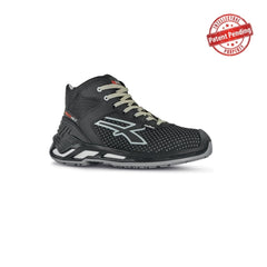 Upower Jacob S ESD Calzado de Seguridad Altos - Talla 42 - Ligeros y Comodos, Resistencia a la Abrasion, Impermeables, Transpirables, Anti-Impactos, Puntera de Aluminio, Antideslizantes, Proteccion S3S CI FO SR - Color Negro