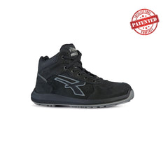 Upower Nek S ESD Calzado de Seguridad Altos - Talla 47 - Cuero Nubuck Resistente, Puntera de Aluminio, Hidrofugos, Antiarrugas, Antideslizantes, Suela PU/PU High Rebound, Proteccion S3S CI FO SR - Color Negro