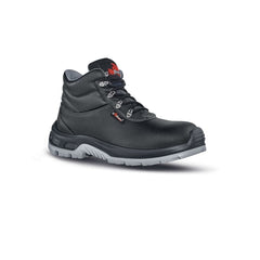 Upower Enough S Calzado de Seguridad - Talla 42 - Botines Ligeros, Microfibra Hidrofuga, Proteccion Contra Agua y Quimicos, Puntal AirToe Composite, Suela Antideslizante, Clase S3 CI HI SRC ESD - Color Negro