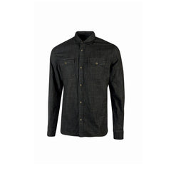 Upower Maple Camisa de Trabajo de Alta Calidad - Talla 5XL - Tela Reciclada, Mangas Largas, Bolsillos con Solapa, Cierre a Presion, Proteccion DPI1, Cuello Bordado, PuÃ±os Ajustables - Color Negro Carbon